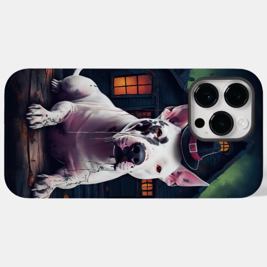 Bull Terrier pompoenen Halloween eng Case-Mate iPhone Case (Achterkant (horizontaal))