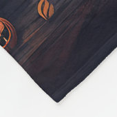 Bull Terrier pompoenen Halloween eng Fleece Deken (Hoek)