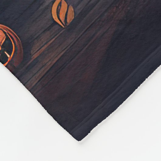 Bull Terrier pompoenen Halloween eng Fleece Deken (Hoek)