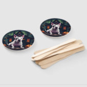 Bull Terrier pompoenen Halloween eng Handwaaier (Niet-gemonteerd)