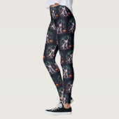 Bull Terrier pompoenen Halloween eng Leggings (Links)