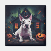 Bull Terrier pompoenen Halloween eng Magneet (Voorkant)