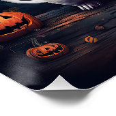 Bull Terrier pompoenen Halloween eng Perfect Poster (Hoek)