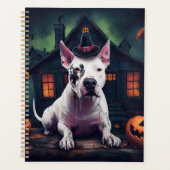Bull Terrier pompoenen Halloween eng Planner (Voorkant)