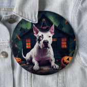 Bull Terrier pompoenen Halloween eng Ronde Button 6,0 Cm (In situ)