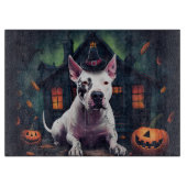 Bull Terrier pompoenen Halloween eng Snijplank (Voorkant)
