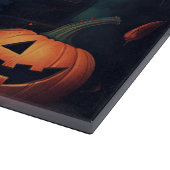 Bull Terrier pompoenen Halloween eng Snijplank (Hoek)