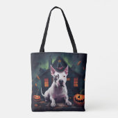 Bull Terrier pompoenen Halloween eng Tote Bag (Achterkant)