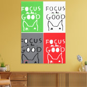 Bull Terrier Pop Art Focus op de GOEDE inspiratie Canvas Afdruk (Insitu (Woonkamer))