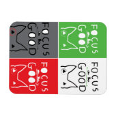 Bull Terrier Pop Art Focus op de GOEDE inspiratie Magneet (Horizontaal)