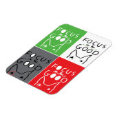 Bull Terrier Pop Art Focus op de GOEDE inspiratie Magneet (Linkerzijde)