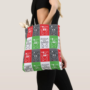 Bull Terrier Pop Art Focus op de GOEDE inspiratie Tote Bag