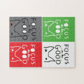 Bull Terrier Pop Art Focus op GOOD quote Postc Legpuzzel (Horizontaal)