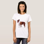 Bull Terrier Portret T-shirt (Voorkant volledig)