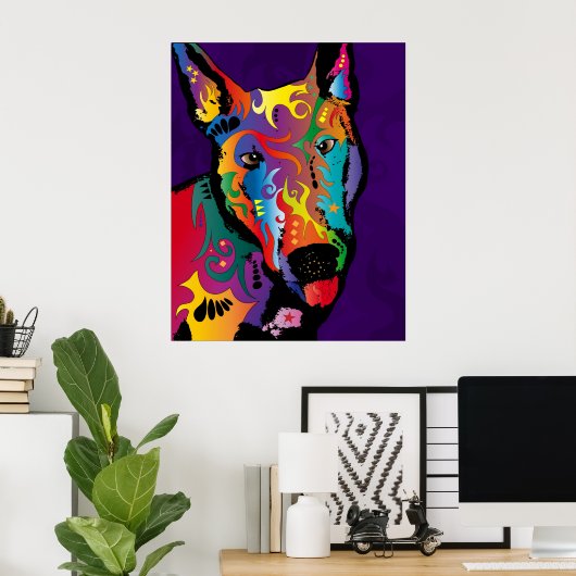 Bull Terrier Poster (Thuiskantoor)