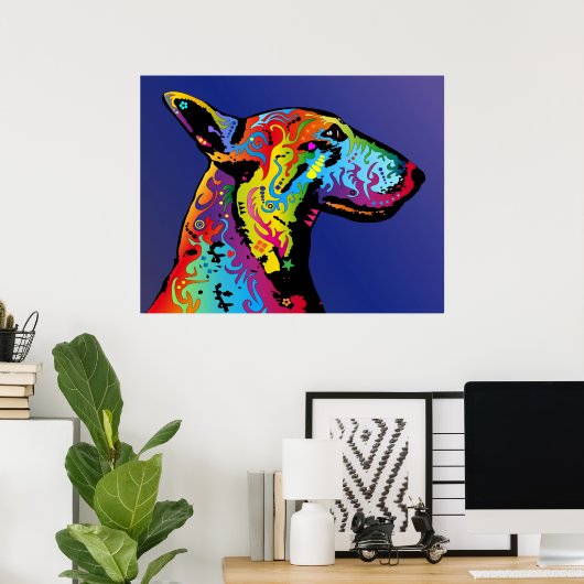 Bull Terrier Poster (Thuiskantoor)