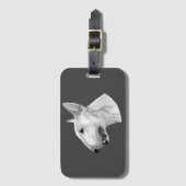 Bull Terrier potloodtekening Bagagelabel (Voorkant (verticaal))