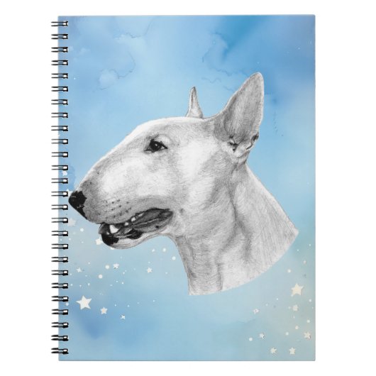 Bull Terrier potloodtekening Notitieboek (Voorkant)
