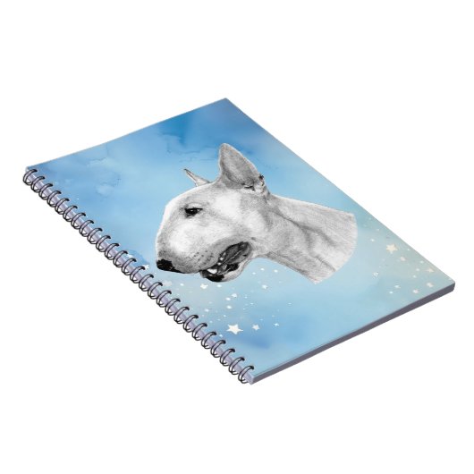 Bull Terrier potloodtekening Notitieboek (Rechterzijde)