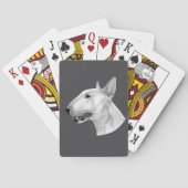 Bull Terrier potloodtekening Pokerkaarten (Achterkant)