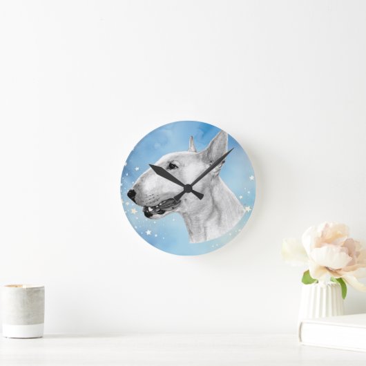 Bull Terrier potloodtekening Ronde Klok (Huis)