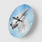 Bull Terrier potloodtekening Ronde Klok (Hoek)