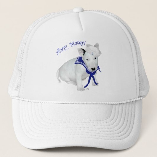 Bull Terrier Pup Zeiler Trucker Pet (Voorkant)