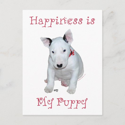 Bull Terrier Puppy Briefkaart (Voorkant)