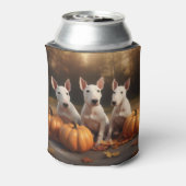 Bull Terrier Puppy Herfst Delight Pompoen Blikjeskoeler (Blikje Achterkant)
