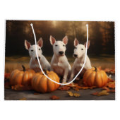Bull Terrier Puppy Herfst Delight Pompoen Groot Cadeauzakje (Achterkant)
