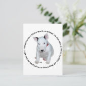 Bull Terrier Puppy Liedjes Briefkaart (Staand voorkant)