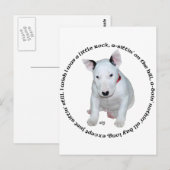 Bull Terrier Puppy Liedjes Briefkaart (Voorkant / Achterkant)