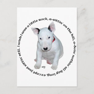 Bull Terrier Puppy Liedjes Briefkaart