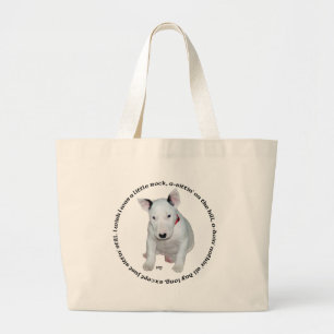 Bull Terrier Puppy Liedjes Grote Tote Bag