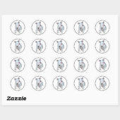 Bull Terrier Puppy Liedjes Ronde Sticker (Vel)