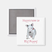 Bull Terrier Puppy Magneet (Voorkant / Achterkant)