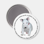 Bull Terrier Puppy Rijmpjes Magneet (Voorkant / Achterkant)