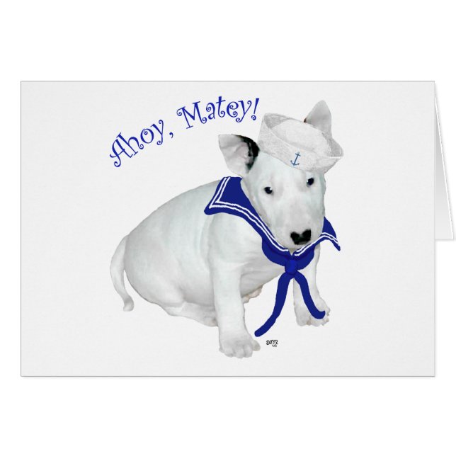 Bull Terrier Puppy Sailor (Voorkant Horizontaal)