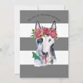 Bull Terrier Puppy Theme Baby shower Uitnodiging (Achterkant)