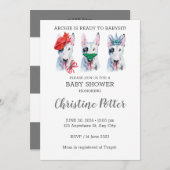 Bull Terrier Puppy Theme Baby shower Uitnodiging (Voorkant / Achterkant)