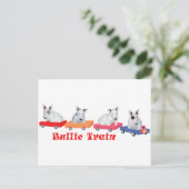 Bull Terrier Puppy Training Briefkaart (Staand voorkant)