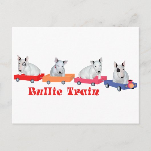 Bull Terrier Puppy Training Briefkaart (Voorkant)