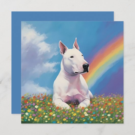 Bull Terrier Rainbow Bridge Bully aangepaste honde (Voorkant / Achterkant)