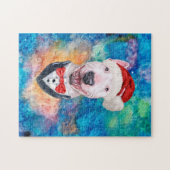 Bull Terrier Ras Hond Kerstmis Legpuzzel (Horizontaal)