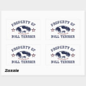Bull Terrier Rechthoekige Sticker (Vel)