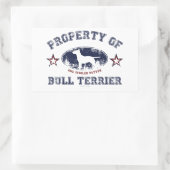 Bull Terrier Rechthoekige Sticker (Tas)