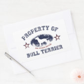 Bull Terrier Rechthoekige Sticker (Envelop)