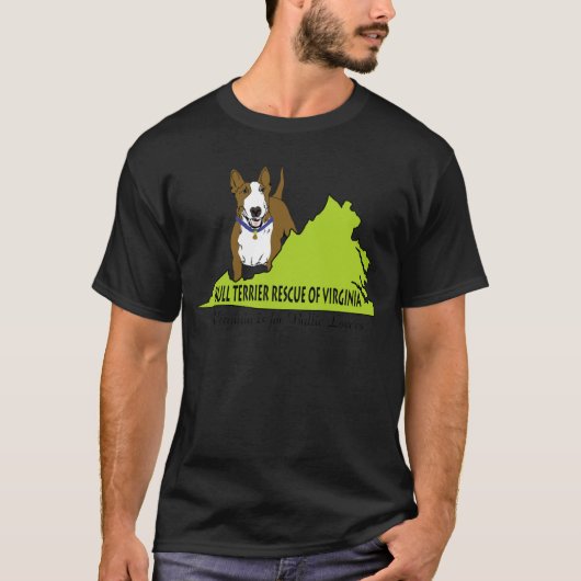 Bull Terrier Rescue van VA LOGO T-shirt (Voorkant)