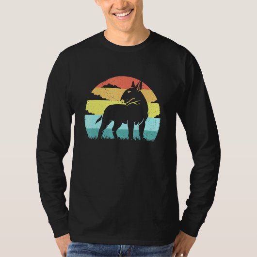 Bull Terrier Retro  Sunset Bull Terrier T-shirt (Voorkant)