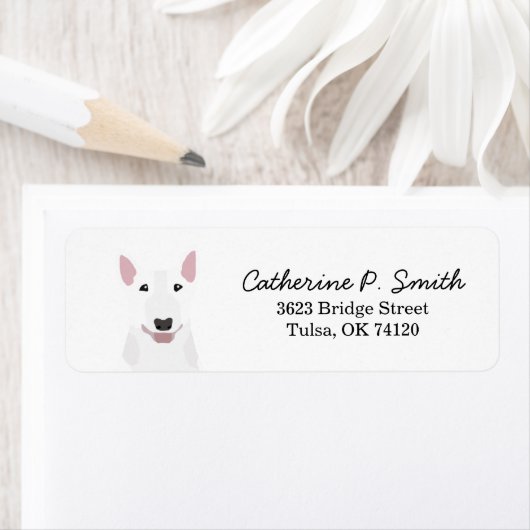 Bull Terrier Return-adres Etiket (Insitu)